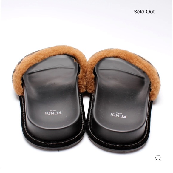 FENDI Shearling Slides/Sandals SIZE 38 EU - Picture 16 of 16